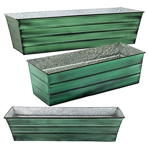 galvanized steel window box|Achla Designs C.